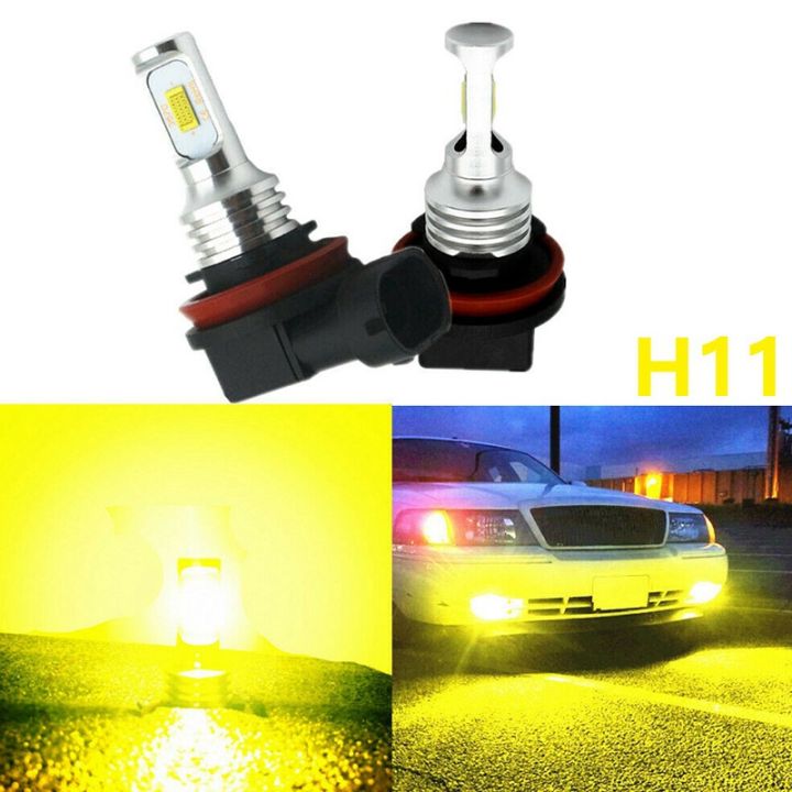 h11-h8-h16-80w-4000lm-3000k-yellow-tech-led-fog-lights-conversion-bulbs-kit