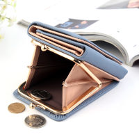 Wallet Women 2022 Lady Short Women Wallets Black Red Color Mini Money Purses Small Fold PU Leather Female Coin Purse Card Holder