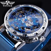 【July hot】 Mens handsome mechanical watch boys gift mens empty luminous