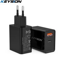 KEYSION เครื่องชาร์จ PD 18W ชาร์จอย่างเร็วช่องเสียบ USB 2ช่อง3.0ที่ชาร์จสำหรับไอโฟน13 Pro 12 Samsung Xiaomi QC 3.0อะแดปเตอร์ชาร์จในรถยนต์โทรศัพท์มือถือ