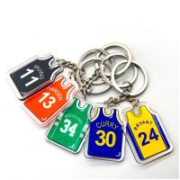 2022 New Star Jersey Keychain for Backpack Bag Pendant Both Sides Keyring Sport Basketball Player Name Key Chain Gift Friends