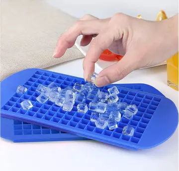 Food-grade Silicone Ice Cube Tray with Lid and Storage Bin for Freezer,  Easy-Release 36 Small Nugget Ice Tray with Spill-Resistant Cover&Bucket