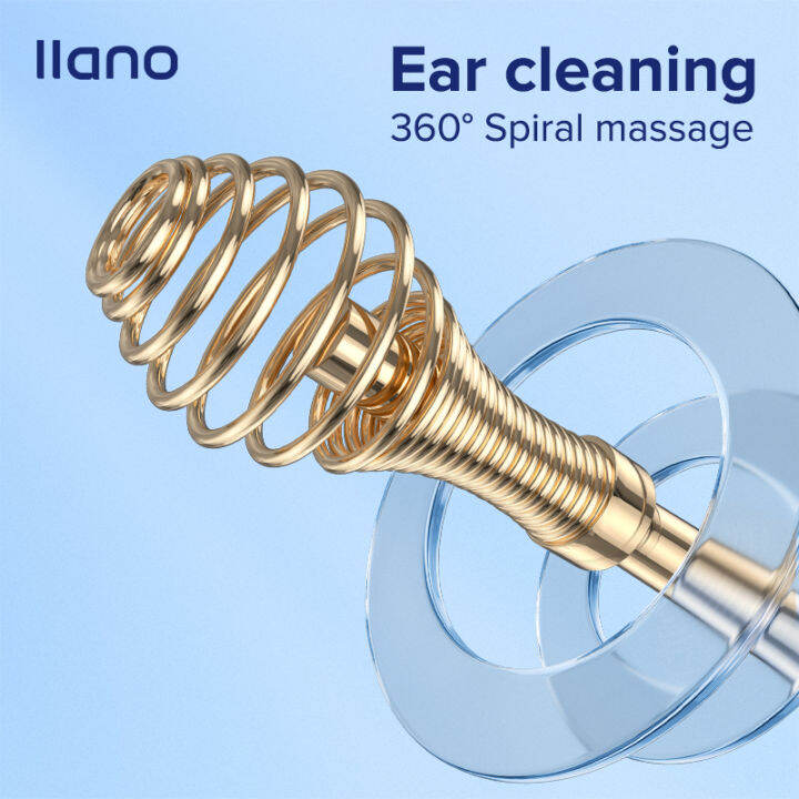 Llano Ear Cleaner 360° Spiral Massage Ear Wax Remover Stainless Steel Earwax Remover Flexible