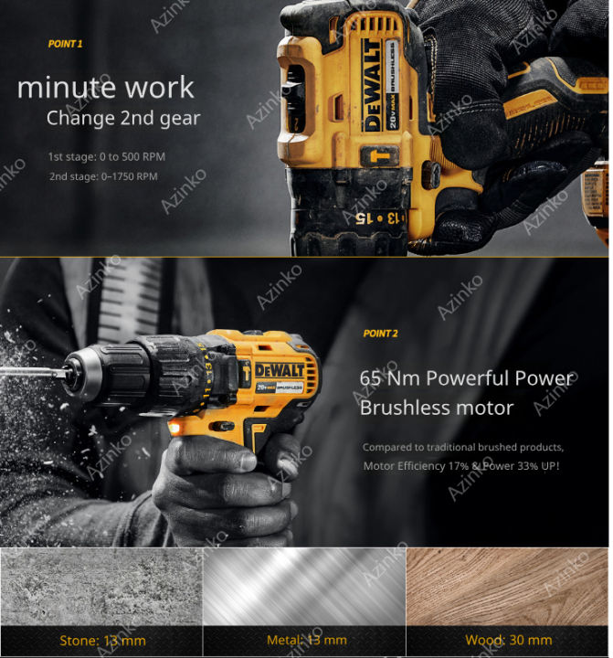 dewalt-ชุดสว่านค้อนเอนกประสงค์20v-แบตเตอรี่1ก้อน