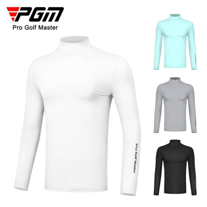pgm-เสื้อครีมกันแดดของกอล์ฟผู้ชาย-เสื้อน้ำแข็งแขนเสื้อยาวผ้าไหมป้องกันรังสียูวีระบายอากาศเท่ๆ-yf488เสื้อผ้าฝึกซ้อมกีฬายืดหยุ่นสูง