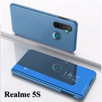 ส่งจากไทย Case Realme 5s / Realme 5i เคสเรียวมี5เอส เคส Realme 5S เคสเปิดปิดเงา เคสฝาเงา เคสฝาเปิดปิดเงา สมาร์ทเคส เคสตั้งได้ เคสกันกระแทก case realme 5sของแท้ 100%