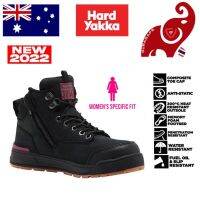 HARD YAKKA Y60333 3056 Women 5-Inch Lace Side-Zip Safety Boot Black