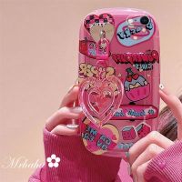 เคส Mrhaha + โซ่สำหรับ Realme C55 C25Y C35 5 7 5S 5i 6i 7i 10 C11 C15 C25 C30 C31 C33 C20 C17 C12 C25s แฟชั่นเบาะอากาศสไตล์หวานๆสไตล์เย็นกุหลาบไอศกรีมสตรอเบอรี่เด็กผู้หญิงสีชมพูฝาครอบป้องกันซิลิโคนเคสโทรศัพท์สวยงาม?คลังสินค้าพร้อม?