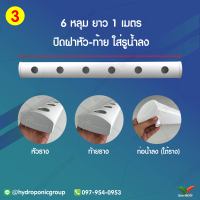 ราง 1 เมตร 6 หลุม ใส่รูน้ำลง by hydroponicgroup