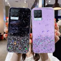 เคสโทรศัพท์กากเพชรส่องแสงเป็นประกายระยิบระยับสุดหรูสำหรับ Realme C21Y C31 C35 C30 C25 C25Y C15 C17 C12 C11 9i 8i A15 A16ดาวเคสนิ่มใสสำหรับ C21