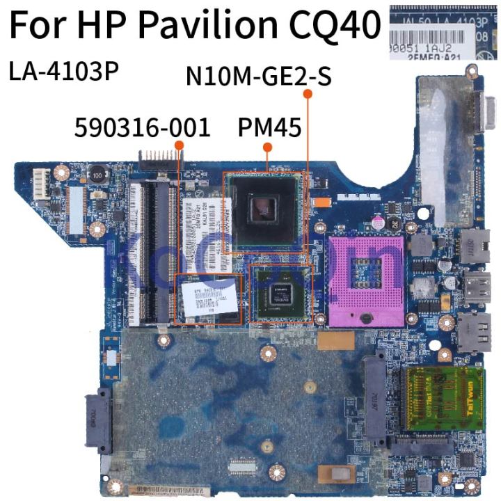 สำหรับ-hp-p-avilion-cq40-pm45-g103m-เมนบอร์ด-la-4103p-590316-001-n10m-ge2-s-แล็ปท็อปเมนบอร์ด