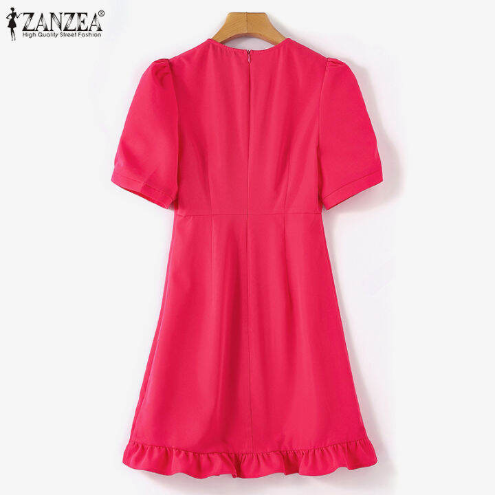 สินค้ามาใหม่-จัดส่งฟรี-fancystyle-zanzea-ชุดซันเดรสมีซิปเที่ยวกลางคืนชุดเดรสสไตล์คลาสสิกแต่งระบายแฟชั่นสไตล์เกาหลีของผู้หญิง-10