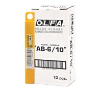 OLFA AB6/10 ใบมีดคัตเตอร์ ปลายเฉียง 45 องศา (บรรจุ 60 ใบ/กล่อง)