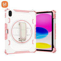 (มี Tali Bahu) สำหรับ iPad 10th Gen 10.9 "(2022) / A2757 A2696ซิลิโคนป้องกันการงอ Casing Tablet แม่พิมพ์กลมฝาครอบแบบรวมทุกอย่าง