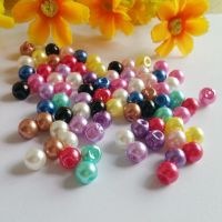 100pcs/lot 8mm Mixed 12 color imitation pearl buttons for sewing handmade loose buttons Sewing accessories decorative buttons Haberdashery