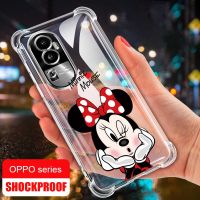 OPPO Reno 10 Pro + Reno10 Pro + Plus 5G เคสใสลายมินนี่กันกระแทกถุงลมนิรภัยเคสซิลิโคนป้องกันสี่มุมผ้าคลุมต้านทานตก