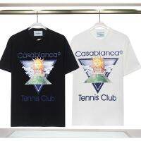 à➩➢Casablanca- เสื้อยืดแขนสั้นลําลอง ทรงหลวม แฟชั่นสําหรับผู้ชาย และผู้หญิง