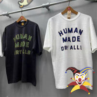 2023ss HUMAN MADE เสื้อยืดผู้ชายผู้หญิง T เสื้อ Vintage Slub Cotton Tees