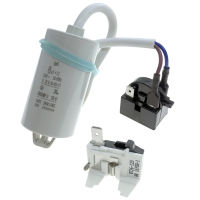 QP2-4.7G12ตู้เย็นคอมเพรสเซอร์เปลี่ยน PTC Starter Relay &amp; Capacitor &amp; Overload Protector Kit สำหรับ Vissani, Danby ตู้แช่แข็ง