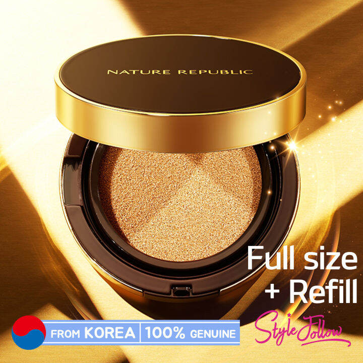 [NATURE REPUBLIC] Ginseng Ampoule Cushion 15g (SPF50+/PA+++) Lazada