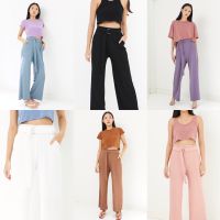 picht Date Trousers &amp; Belt  TS Collectionขายาวทรงตรง พร้อมเข็มขัด