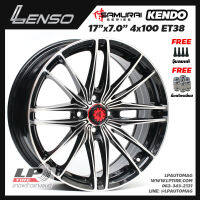 [ส่งฟรี] ล้อแม็ก LENSO รุ่น SAMURAI-KENDO (SCK) ขอบ17" 4รู100 สีดำหน้าเงา กว้าง7" จำนวน 4 วง