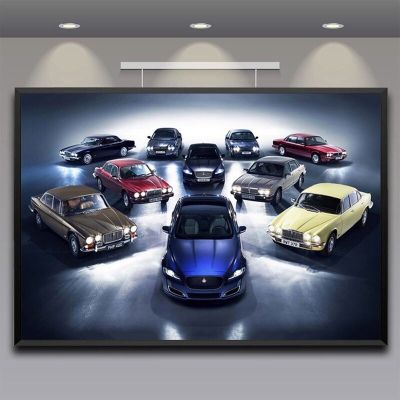 Modern Cool รถ Jaguar ภาพวาดผ้าใบกลุ่มรถยนต์ภาพโปสเตอร์รถ HD พิมพ์ Wall Art สำหรับห้องนั่งเล่นตกแต่งบ้าน