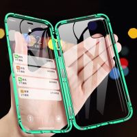 ?Gratis Ongkir + ปลาค็อด?360กระจกสองด้านเคสแม่เหล็กดูดซับสำหรับ iPhone 14 13 12 11 Pro Max 12 Mini XR Max XR X 8 7 Plus SE 2020 Capa