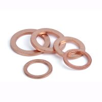 M3 M4 M5 M6 M8 M9 M10 Brass Copper Sealing Boat Crush Washer Flat Gasket Ring Sump Plug Oil Seal Fitting Thickness 2mm