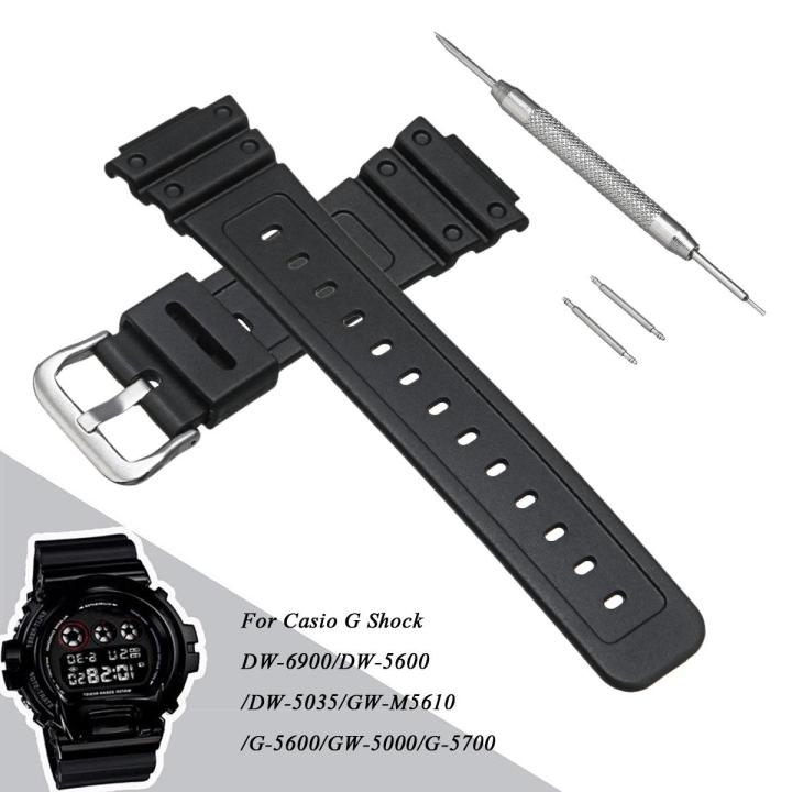 Watch Strap for Casio G-Shock 16mm Replace Band Rubber DW-6900 DW-5600 ...