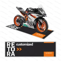 Motorcycle Parking Mat Polyester Display Carpet Racing Moto Carpets Mat Anti-slip Bedside Rugs Customized Display Mat Parking