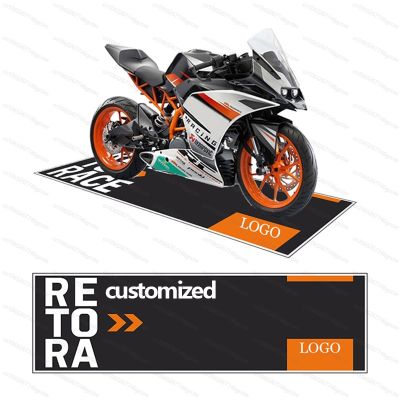 Motorcycle Parking Mat Polyester Display Carpet Racing Moto Carpets Mat Anti-slip Bedside Rugs Customized Display Mat Parking