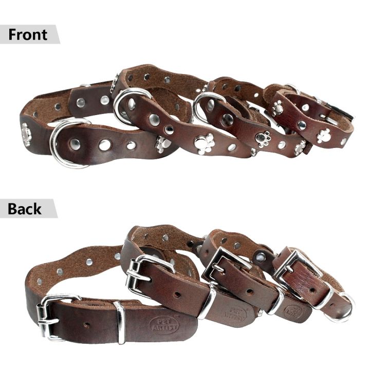 hot-soft-genuine-leather-pet-dog-collars-adjustable-for-small-medium-dogs-puppy-chihuahua-pitbull-collar-brown-xxs-xs-s-m