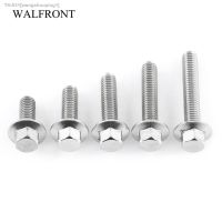 ☈ Hex Flange Screw 10Pcs M6 Stainless Steel Flange Bolts Screws Hex Cap Washer Head Bolts Fastener (M6x35) Newest