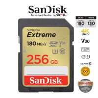 SanDisk Extreme SD Card SDXC 256GB Speed 180MB/s เขียน 130MB/s (SDSDXVV-256G-GNCIN) เมมโมรี่ การ์ด SDCARD แซนดิส ประกัน Lifetime Synnex