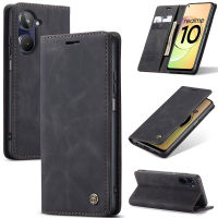 Realme 10 4G Case, WindCase Retro PU Leather Wallet Case Card Slots Flip Stand Case Cover for Realme 10 4G