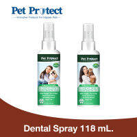 Pet Protect Dental Spray Original Formula With Oxygen, Zinc and Mint. Help Reduce Plaque and Freshens Breath For Dogs and Cats 4 Oz. (118 ml./Bottle)