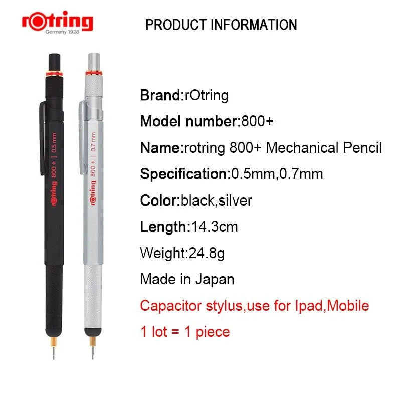  Rotring 800 Drafting Pencil - 0.7 mm - Black Body