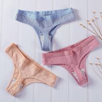 《Be love shop》Women  39;s Cotton G String Thong Sexy Panties for Women String Briefs Underwear Intimate Lingerie Ladies T back Low Rise 3 Pcs/set