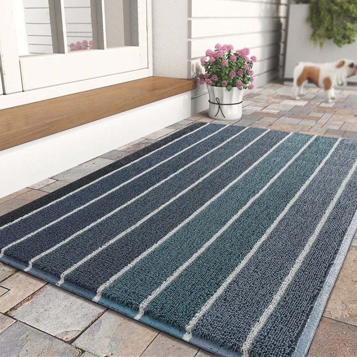 Indoor Doormat Front Back Door Mat Rubber Backing Non Slip Inside Resist  Dirt Mud Resistant Entrance Rug Outdoor Entryway Floor Carpet Washable Low  Profile 