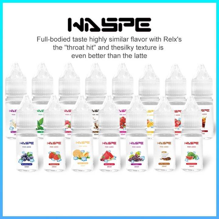 tjzfff WASPE relx flavor juice Nic salt ejuice 10ml refill in any