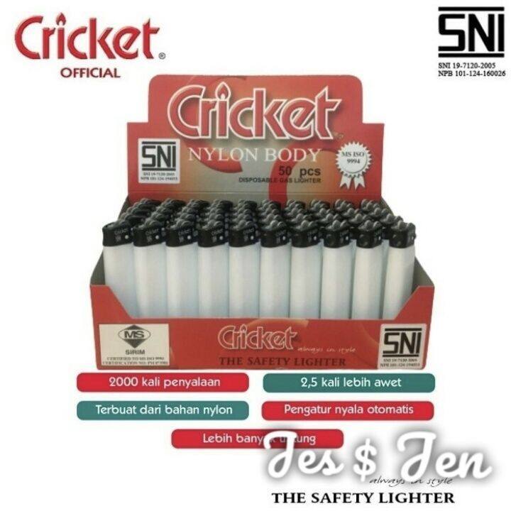 Korek Api Cricket Polos Putih Kepala Hitamoriginal Isi 50 Pcs