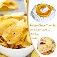 Fat Free Potato Chips Maker Set Kitchen DIY Slicer Microwave Oven Kitchen Bakeware Tool Baking Dishes &amp; Pans Chips Rack Electrical Connectors