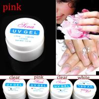 New 1/4 Pcs Nail Art Glue UV Builder Gel Cute Clean Pink White Builder Kit Glues Set SCI88