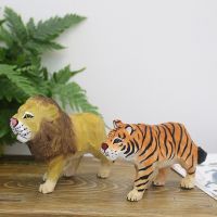 1PC Wooden Ornaments Tiger Decoration Leopard Statue Solid Wood Animal Carving Lion Statue Home Decoration Children 39;s Gift