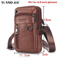 2021Mens Leather Waist Bag Small Mobile Phone Pack Bags Hips Bag Belt Waist Bag Fanny Pack Cross Body Genuine leather Men Belt Bags