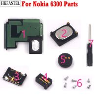 HKFASTEL 6300 Part Cover สําหรับ Nokia 6300 โทรศัพท์มือถือเสาอากาศที่อยู่อาศัยลําโพงหูฟังไมโครโฟนตัวรับการชาร์จพอร์ตสกรูเครื่องมือ