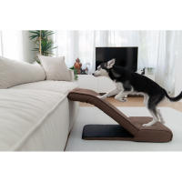 (ใหม่!) Nola บันไดทางลาดเอนกประสงค์สำหรับสุนัข ปรับระดับได้ Adjustable dog ramp (สีน้ำตาล)