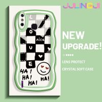 Jlingji เคสสำหรับ Infinix Smart 4เคส X653 4C อัจฉริยะสีดำสีขาวสี่เหลี่ยมลายคลื่นโคโลเวอร์ TPU ใสนุ่มเคสมือถือกันกระแทกทนต่อการสึกหรอเคสกล้องรูเข็มซิลิก้าเจลฝาครอบป้องกัน