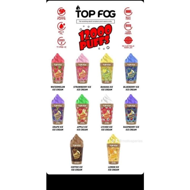 Top Fog Up to 12000 Puffs Disposable Pod 12k | Lazada PH